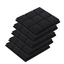 Acoustic Foam Panels, 5 Pack 30x30x5cm Mushroom Studio Wedge Tiles, Sound Panels Proof Panels,Black