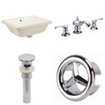 thumbnail image 1 of 18.25-in. W CUPC Rectangle Bathroom Undermount Sink Set In Biscuit - Chrome Hardware - Overflow Drain Incl. AI-25941, 1 of 9