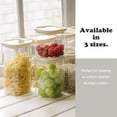 thumbnail image 3 of 8pcs Square Pantry Glass Jars with Clear Airtight Lids Kitchen Canisters Sets for Flour, Sugar Refrigerator Safe, Available in 2 Sizes: 40oz / 54 oz, Patent Approved, 3 of 7