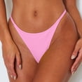 thumbnail image 4 of Siilsaa Women's Sexy Thong Bottom Two Piece Bikini Double Shoulder Straps Cute Swimsuit Triangle Bathing Pink,XL, 4 of 5