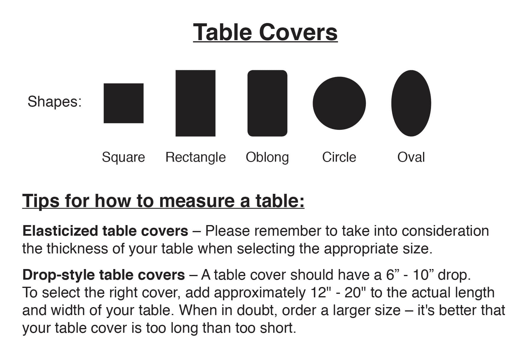 oblong table cover