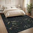 thumbnail image 3 of ODIKA 8'x10' Washable Area Rug Gothic Botanical Vintage Serpent Vines Motifs Border Coils Snake Flowing Dynamic for Living Room, Under Sectional, Family , Durable, Non-Slip, 3 of 7