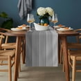 thumbnail image 2 of Grey Ombre Wooden Table Runner - 48 Inch Long, Kitchen Dining Table Runner Dresser Scarves, Farmhouse Retro Gray Wood Gradient Farmhouse Decor for Coffee Tables Wedding Party Banquet, 2 of 8