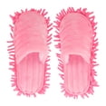 thumbnail image 1 of GOOHOCHY Pantuflas de rayas peludas para limpiar el suelo, con suela desmontable, talla M 38-41 (rosa), 1 of 8