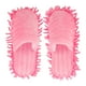 thumbnail image 1 of GOOHOCHY Pantuflas de rayas peludas para limpiar el suelo, con suela desmontable, talla M 38-41 (rosa), 1 of 8
