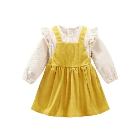 Yellow Long Sleeve Baby Dress – Soft, Cozy Stylish