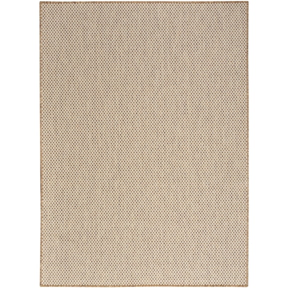 Nourison Courtyard Geometric 5' x 7' Jute Ivory Outdoor/Indoor Area Rug
