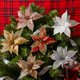 thumbnail image 2 of Flores artificiales navideñas de 28 cm con lentejuelas brillantes, flores de pascua de tela, flores artificiales para decorar el árbol de Navidad, bodas, cumpleaños y coronas decorativas, 2 of 7