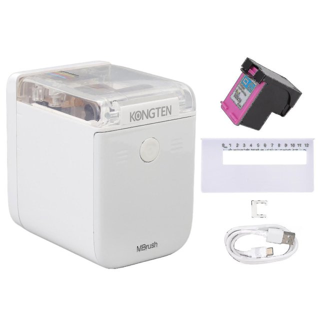 Impresora de alimentos a Color, impresora portátil de mano para pasteles, Usb con regla, cartucho de tinta para pan y café