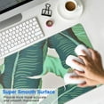 thumbnail image 4 of Enrich Your Gaming & Office Work with XL Extended Mouse Pad - Teal Tropical Leaves Design, Waterproof, Stitched Edge, Non-slip Keyboard Laptop Mat - 31.5 x 11.8 Inch, 4 of 7