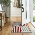 thumbnail image 2 of ODIKA 2'x3' Washable Throw Rug July Crisp Door Frame Stars Stripe Balance Traditional Patriotic for Hallway, Study Room, Non-Slip Low Profile, Flatwoven, 2 of 7