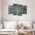 thumbnail image 2 of Elephant Stock Astral Mandala Abstract Wall Art - Horizontal Multi Panel Canvas - Living Room Wall Decor - Decor Elements Multi Panel - Teal And Blue Decor - 43" x 27", 2 of 8