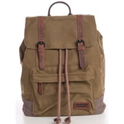 TimberWolf Vintage Daypack Backpack w/ Waxed Canvas, Laptop Compartment, Water-Resistant Lining, Leather Trim, Adjustable Straps & Front Zipper Pocket – The Daypack