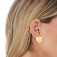 thumbnail image 2 of Floreo 10k Yellow Gold Solid Nugget Heart Earrings, 2 of 3