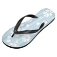 thumbnail image 2 of Unisex Comfort Flip Flops Summer Thong Sandals Non Slip Soles Flip Flop for Beach, Pool, and Daily Wear Delicate White and Blue Flowers XS, 2 of 8