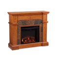 thumbnail image 1 of SEI Furniture Cartwright Corner Electric Fireplace in Oak, 1 of 9