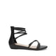 thumbnail image 2 of Sandalias planas con tiras al tobillo para mujer DREAM PAIRS talla 11 negras, 2 of 8