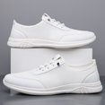 thumbnail image 4 of Men's White Breathable Mesh Casual Shoes, Summer Slip-On Loafers, 4 of 6