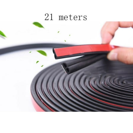 

JANDEL 21 Meters B Type Car Rubber Seal Use in Car Door Self Adhesive Automotive Rubber Weather Draft Seal None Toxic Windproof Soundproofing Engine Cover