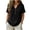A-Black, variant on Rciityk Women's T Shirts Cotton Linen V Neck Short Sleeve Tops Solid Color Loose Fit Summer Tunic Shirts with Chest Pocket