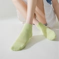 thumbnail image 3 of 3 Pairs Women's Ankle Athletic Socks Soft Cotton Cushioned Breathable Design with Ribbed Cuffs for Active Casual Wear - 3 pairs-D, 3 of 7