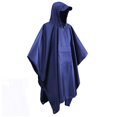 thumbnail image 1 of MIASHUI Poncho de Pluie Imperméable Multifonctionnel avec Capuche pour Adulte, Bleu, Taille Unique, 1 of 3