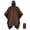 Brown, variant on Hooded Rain Poncho Lightweight Waterproof Unisex Raincoat with Pocket for Men Women Adult