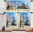 thumbnail image 3 of LALILO Kitchen Curtains and Valances Set of 3 36" Castle Window Treatment Tiers for Window Decor, 3 of 5