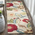 thumbnail image 4 of SAFAVIEH Blossom Nancy Floral Flowers Wool Area Rug, Beige/Multi, 5' x 8', 4 of 11