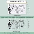 thumbnail image 2 of Musical Note PVC Self Adhesive Decorative Stickers Waterproof Decals for Home Wall Door Decoration Black 341x602x0.2mm Sticker: 118~325x180~580mm, 2 of 6