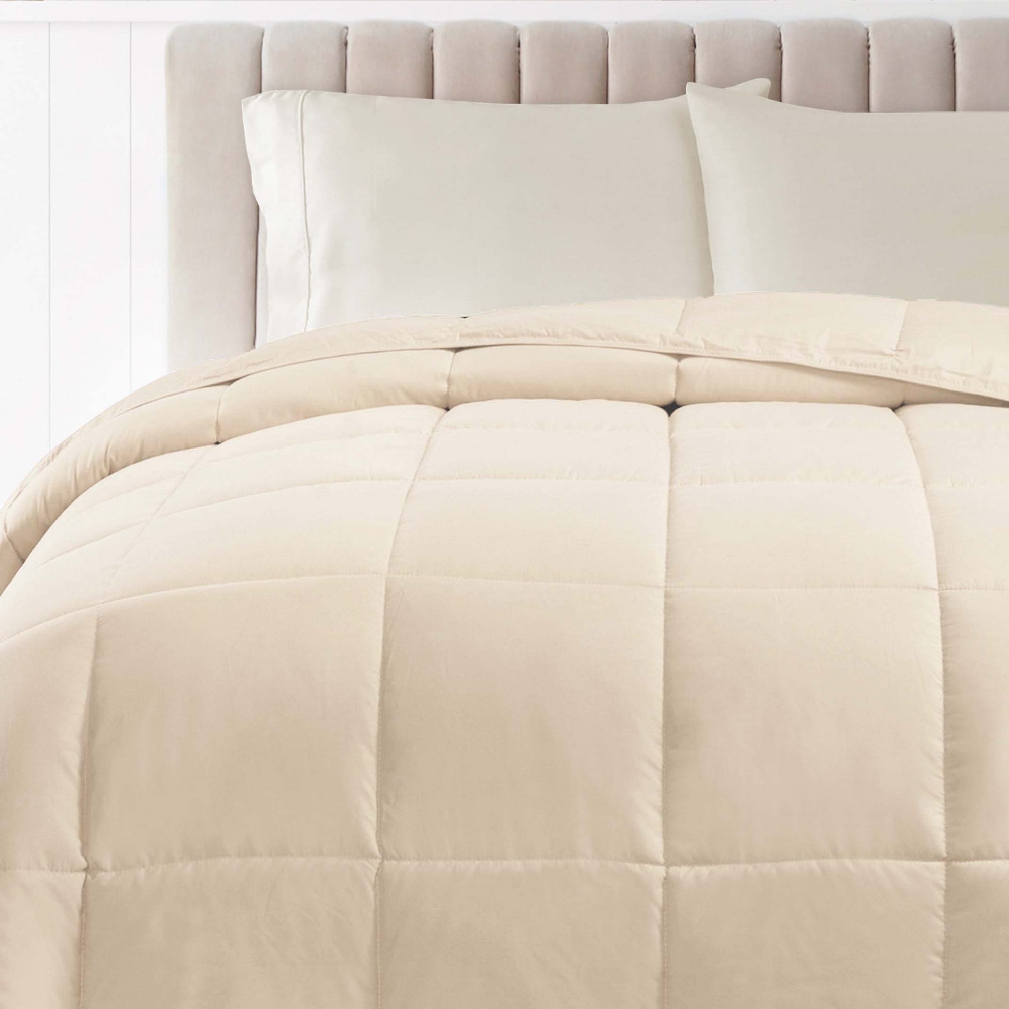 Superior Classic Reversible Comforter, Twin XL, Ivory