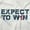 White, variant on Number One Expect to Win Athlete Men's Big & Tall Crewneck Graphic Tee Brisco Brands 2X