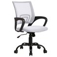 thumbnail image 1 of Silla de oficina BestOffice, soporte lumbar ergonómico de malla, color blanco, 1 of 7
