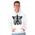 thumbnail image 6 of Skeleton Rib Cage Cute Set His Hers Hoodie Hooded Sweatshirt Men Brisco Brands L, 6 of 7