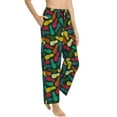 thumbnail image 6 of Salouo Pineapple Fruit Colorful Print Women's Pajama Pants Casual Loose Sweatpants PJs Flowy Pants Drawstring Palazzo for Women Wide Leg Pants Lounge Pajama -, 6 of 8