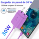 thumbnail image 3 of Cargador tipo C con cable de 2 metros Carga rápido para Samsung Galaxy  Xtellar morado, 3 of 3