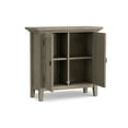 thumbnail image 4 of Redmond 32 inch Wide Solid Wood Low Storage Cabinet in Light Golden Brown, 4 of 12