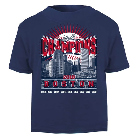 Boston 2018 Baseball World Champs City Skyline Cotton T-shirt
