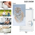 thumbnail image 3 of SKYSONIC 16"x28" Face Hand Towel Set, Snow Flakes with Wild Amur Cat Cotton Washcloths, Quick-Dry Highly Absorbent Bath Towels 2 PCS for Bathroom Ktichen Travel SPA Gym, 3 of 7