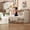 Distressed White & BarBrown, variant on Amerlife Murphy Queen Size Bed with Storage and Charging Station, Rustic Gray