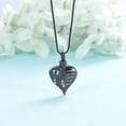thumbnail image 5 of Heart Crystal Setting Wing Cremation Jewellery Urns For Ashes Keepsake Necklace Always on my mind forever in my heart, 5 of 6