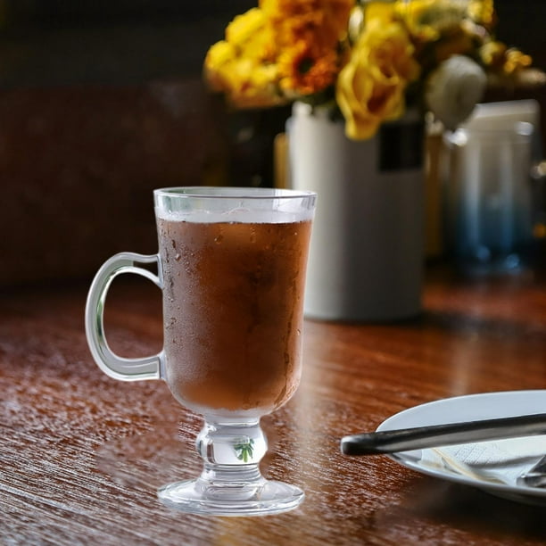 Taza de café, taza para beber, taza de agua para PC, taza de café transparente simple, taza de espresso con pie para té, espresso, bebida casera, 200 ml