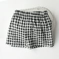 thumbnail image 2 of Toddler Kids Girl's Lounge Shorts Summer Elastic Waist Casual Plaid Short Shorts Pajama Shorts 1-9 Years, 2 of 3