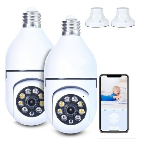 

HD Wireless Indoor Bulb Camera - 4MP Full Color All Day Intelligent Motion Detection - Nozaya