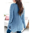 thumbnail image 5 of Women Winter Sweater Cardigan Long Sleeve Open Front Button Down Knitwear Coat With Pocket, 5 of 7
