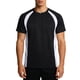 thumbnail image 2 of Ceisia Men's Athletic Short Sleeve T-shirt Color Block Round Neck Fitness Basketball Training Sport Tee Tops Black L Gifts, 2 of 8