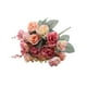 thumbnail image 1 of Inteprter Flores artificiales, tela de seda rosa, diamantes de imitación, ramo falso, decoración Floral DIY, centros de de cumpleaños para el Decoración del hogar Rosado, 1 of 6