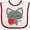 White and Red, variant on Inktastic Heart Cat Boys or Girls Baby Bib