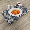 thumbnail image 2 of Ambesonne Navy Blue Place Mats Set of 4, Night Floral Garden Print, Standard Size, Coconut Dark Slate Blue, 2 of 5