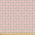 thumbnail image 2 of Ambesonne Pink Fabric by the Yard Upholstery, Hearts Hexagons Abstract Art, 10 Yards, Pale Rose Blush, 2 of 5